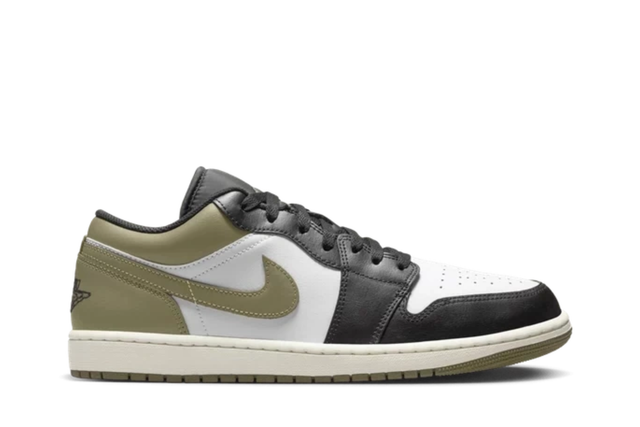 Air Jordan 1  Low 'Black Toe Medium Olive'